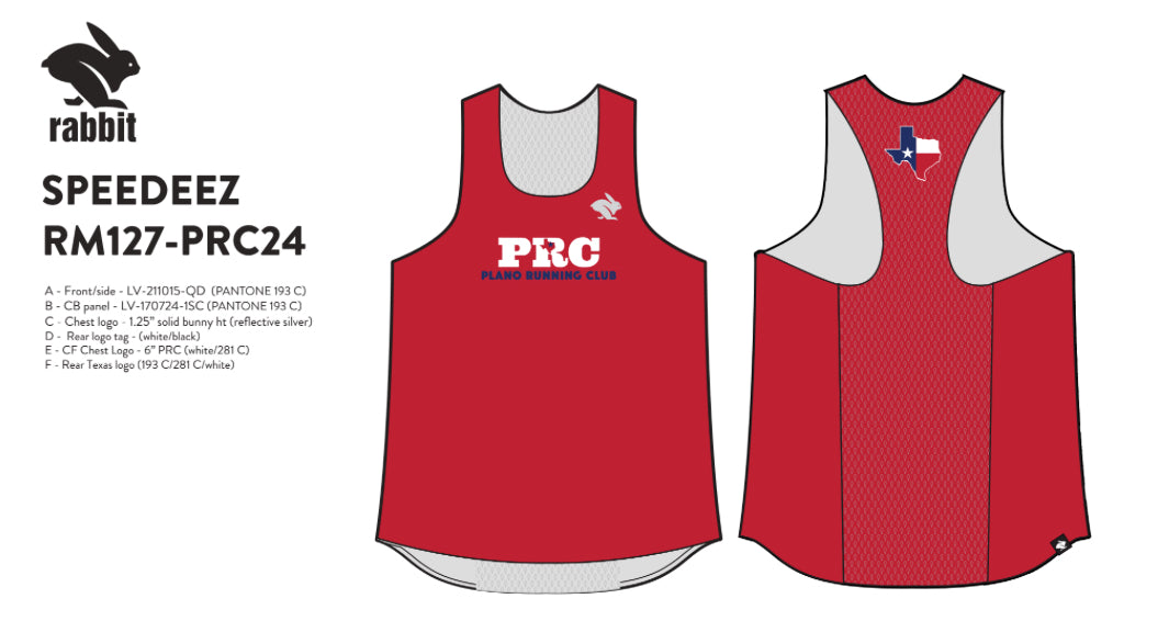 PRC Women’s Rabbit Red/White/Blue Singlet